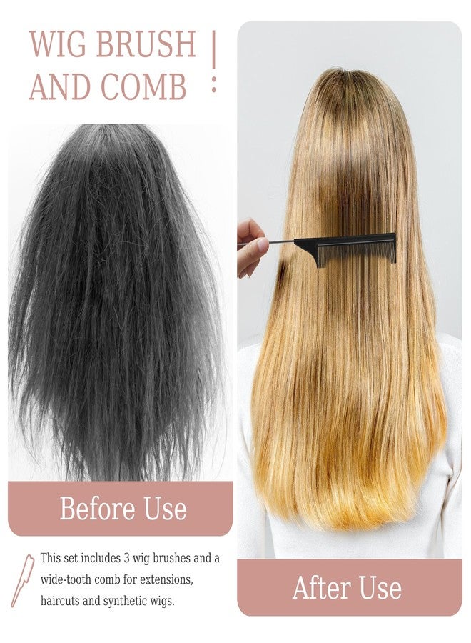 Philbinden 2 Pack Wig Head Stand Portable Collapsible Wig Holder With 4PCS Wig Brush Comb,Travel Wig Holder Comb Set for Women Multiple Wigs - Image 5